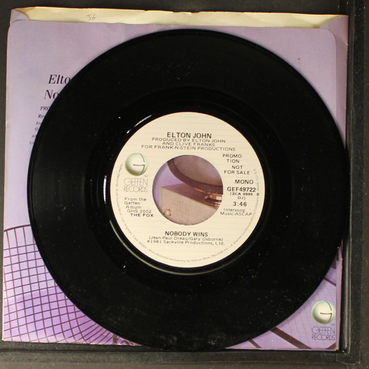 nobody wins / mono by ELTON JOHN