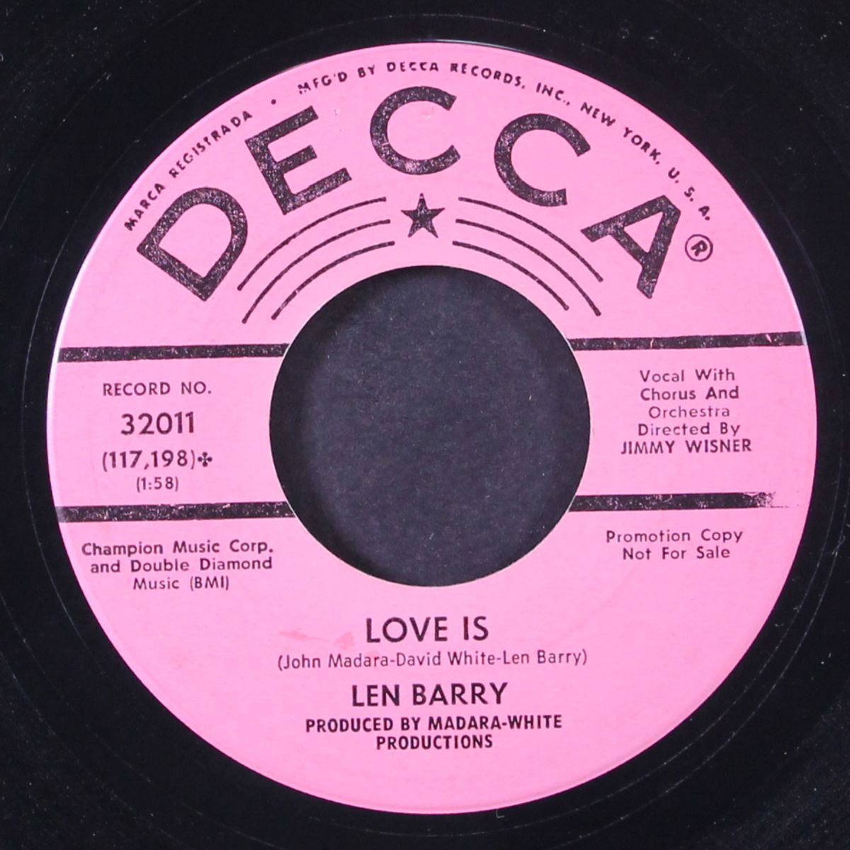 i struck it rich / love is by LEN BARRY