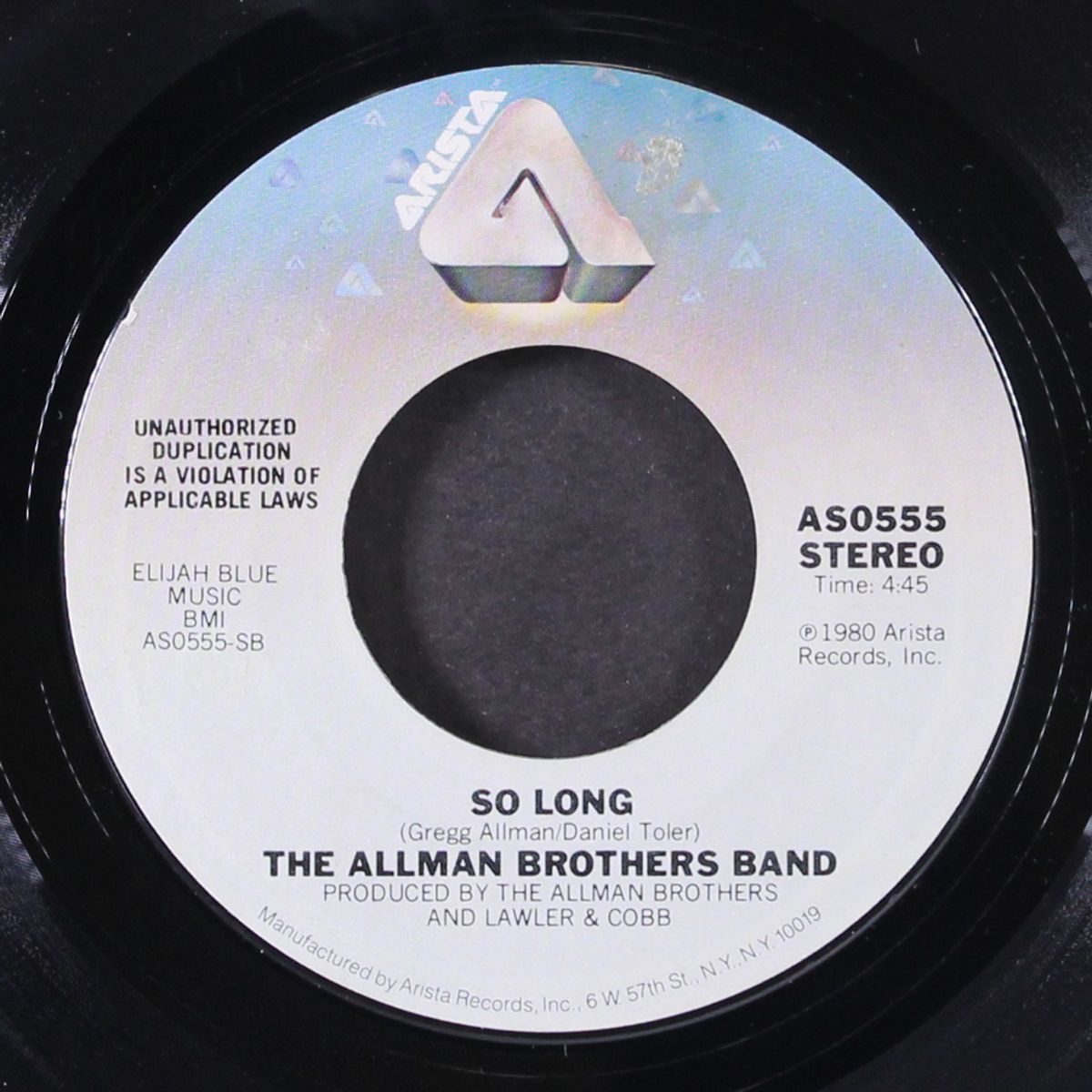 angeline / so long by ALLMAN BROTHERS