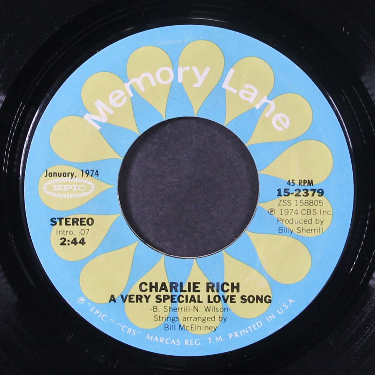 a very special love song / rollin' with the flow by CHARLIE RICH