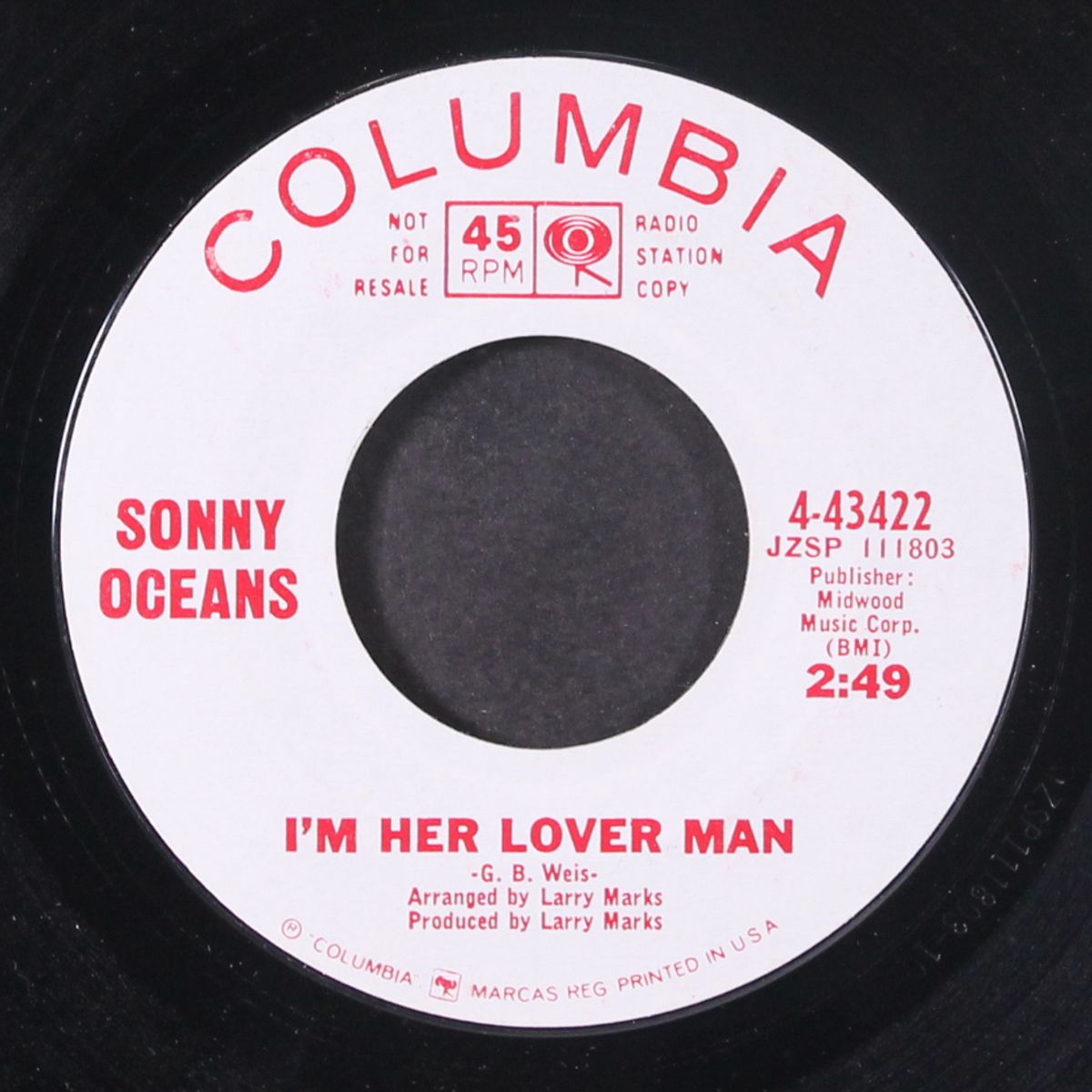 pity me / i'm her lover man by SONNY OCEANS