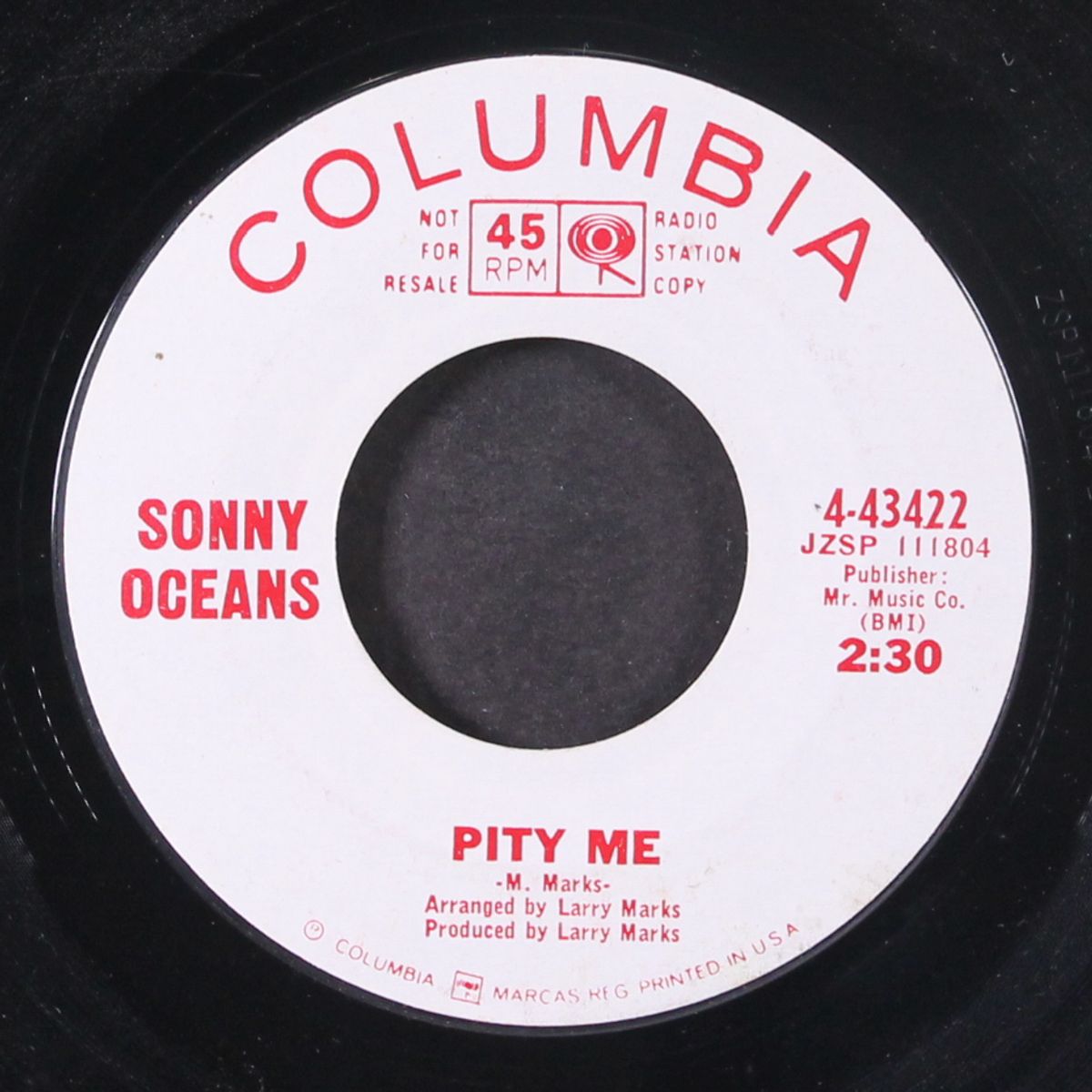pity me / i'm her lover man by SONNY OCEANS