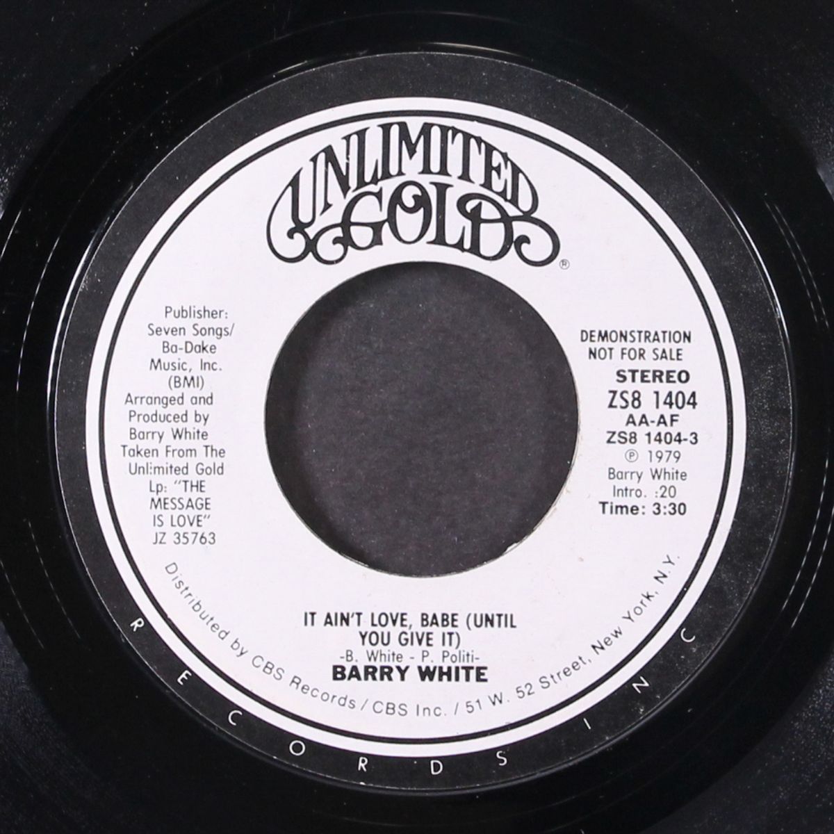 it ain't love, babe (until you give it) / mono by BARRY WHITE