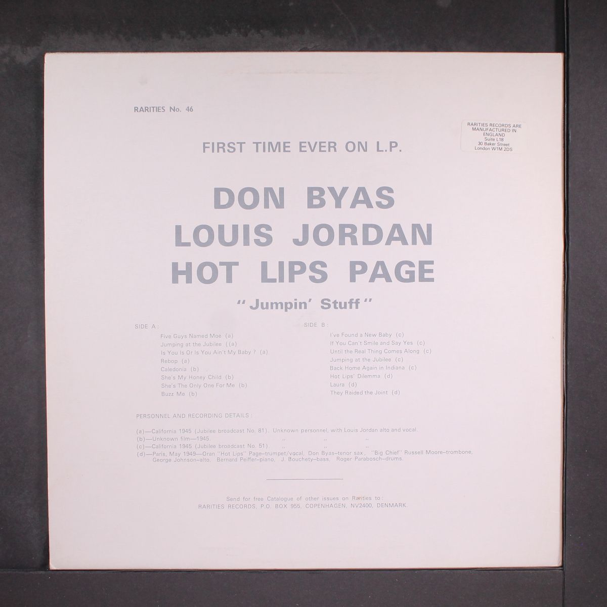 jumpin' stuff by LOUIS JORDAN, DON BYAS, HOT LIPS PAGE