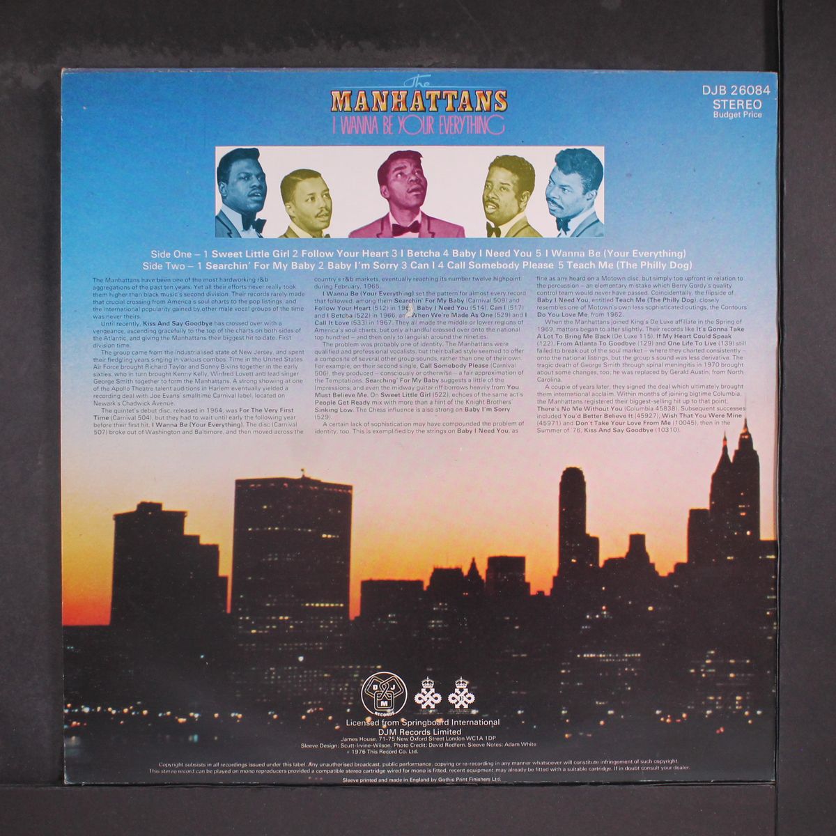 i wanna be your everything by MANHATTANS