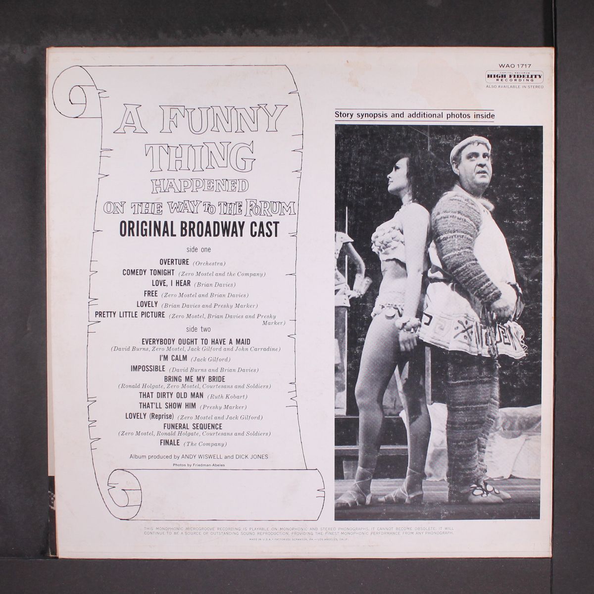 a funny thing happened on the way to the forum by ORIGINAL CAST