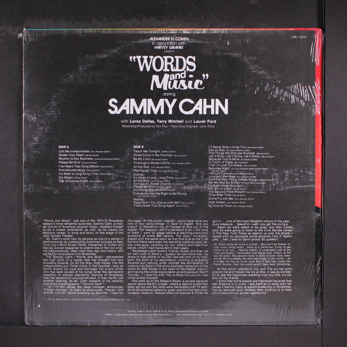 words and music by ORIGINAL CAST