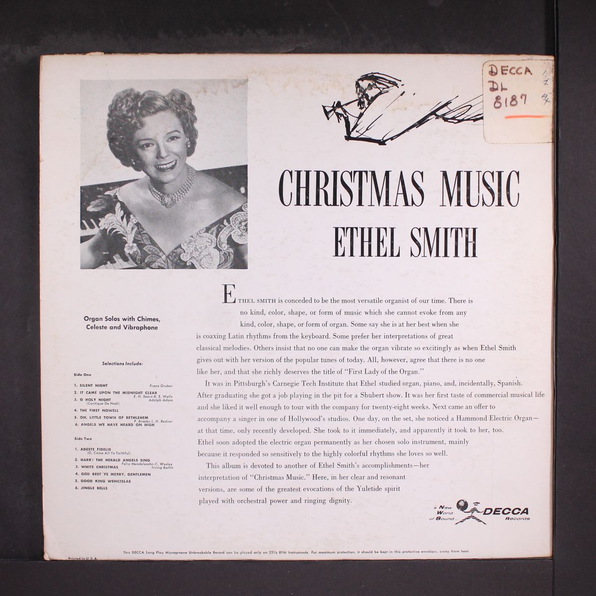 christmas music organ solos with chimes, celeste and vibraphone by ETHEL SMITH