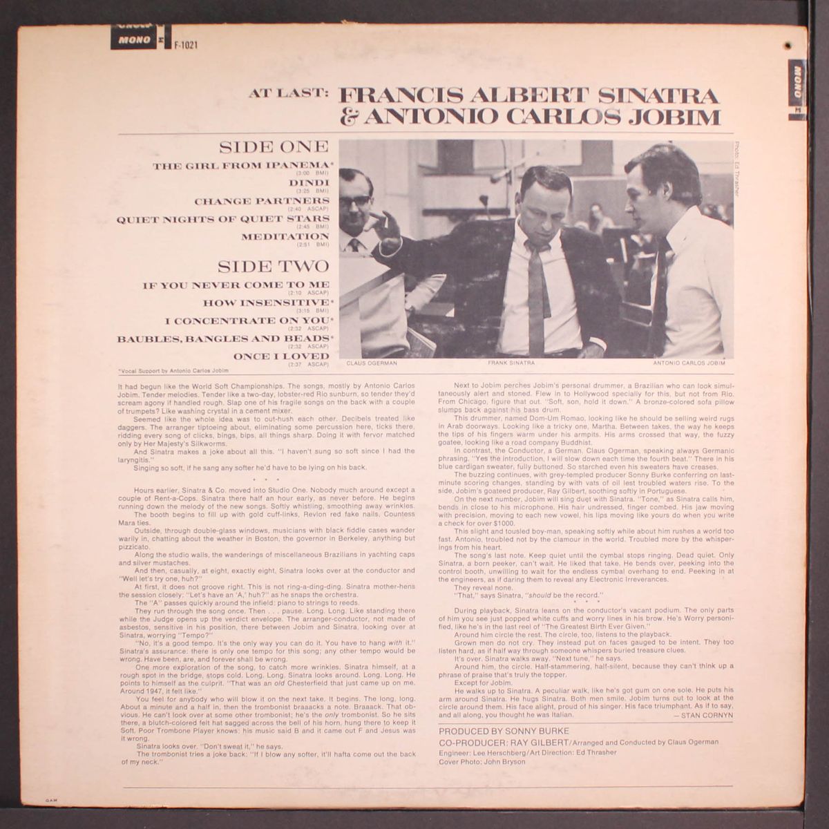 francis albert sinatra & antonio carlos jobim by FRANK SINATRA & ANTONIO CARLOS JOBIM