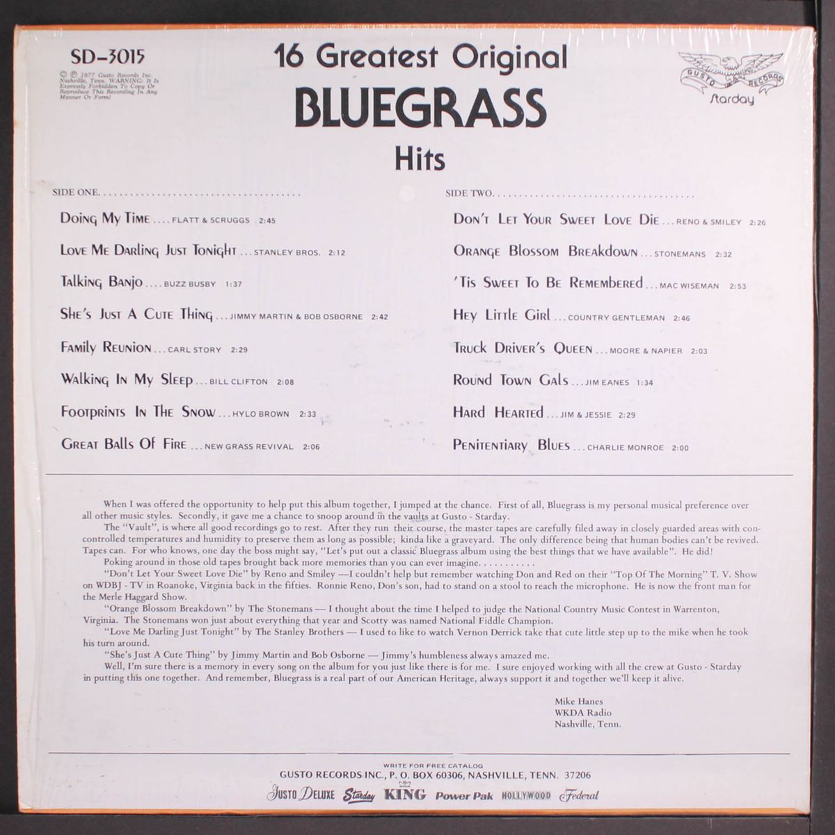 16 blue grass hits by VARIOUS