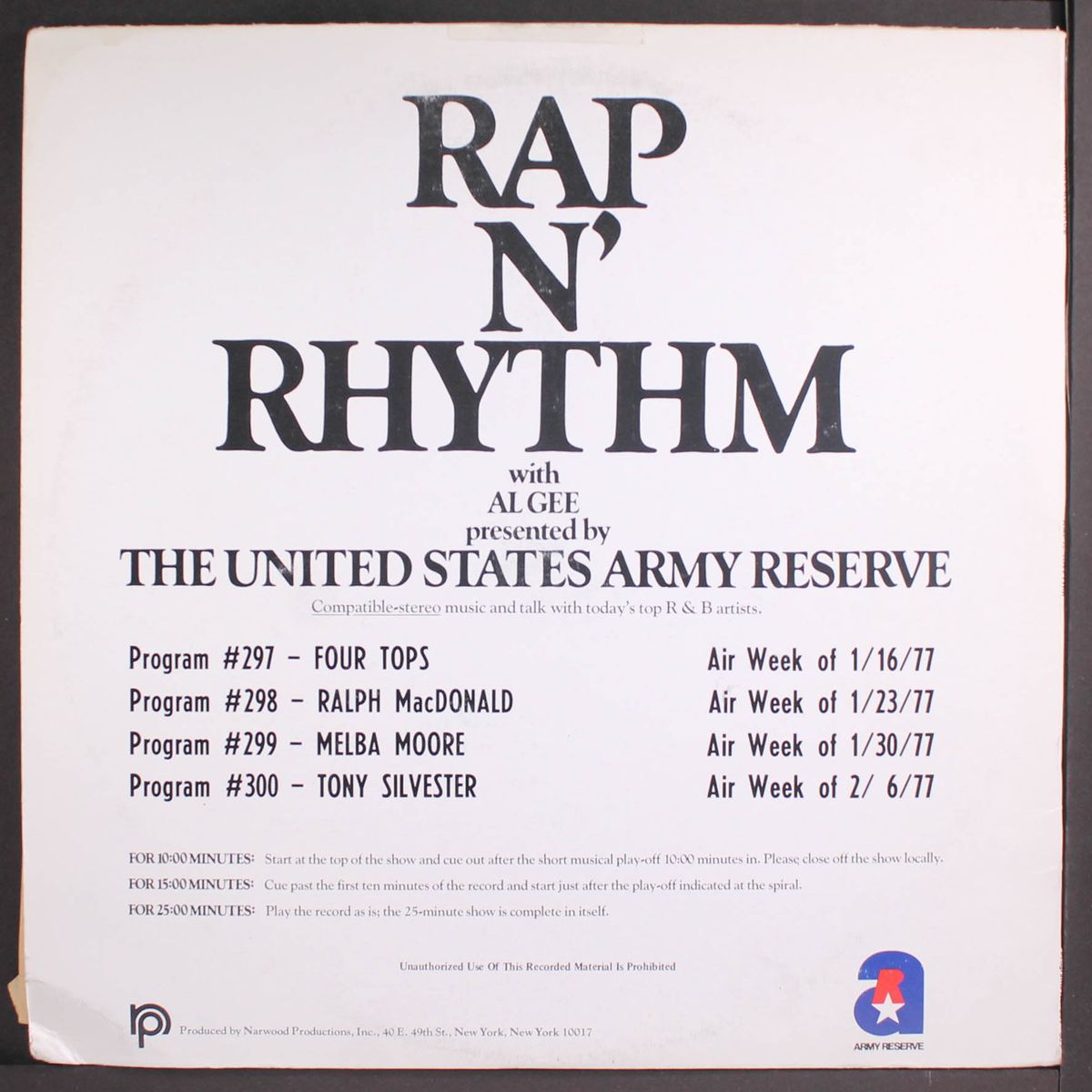 rap n' rhythm with al gee by VARIOUS