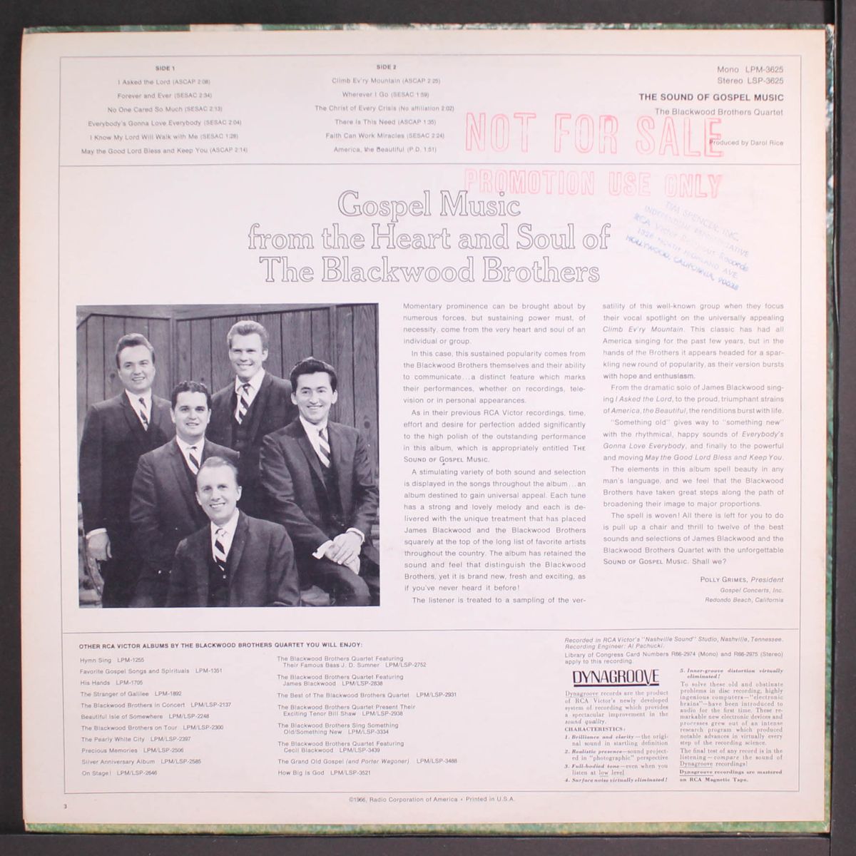 the sound of gospel music by BLACKWOOD BROTHERS