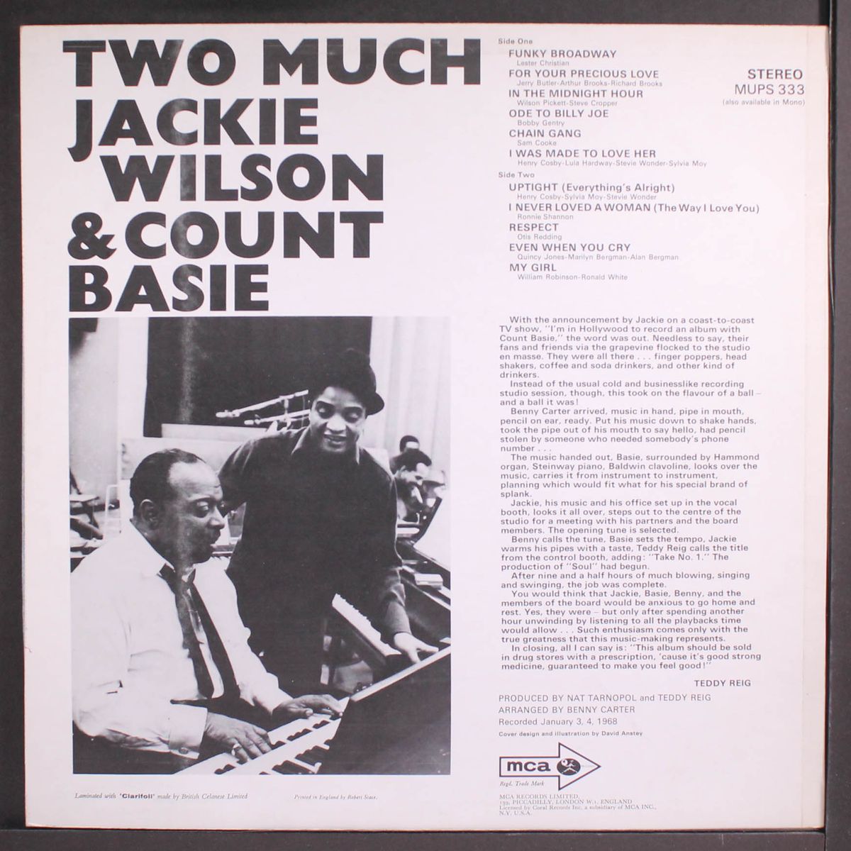 two much by JACKIE WILSON & COUNT BASIE