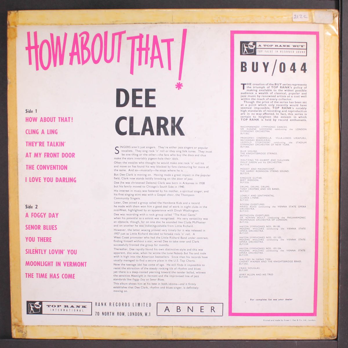 how about that by DEE CLARK