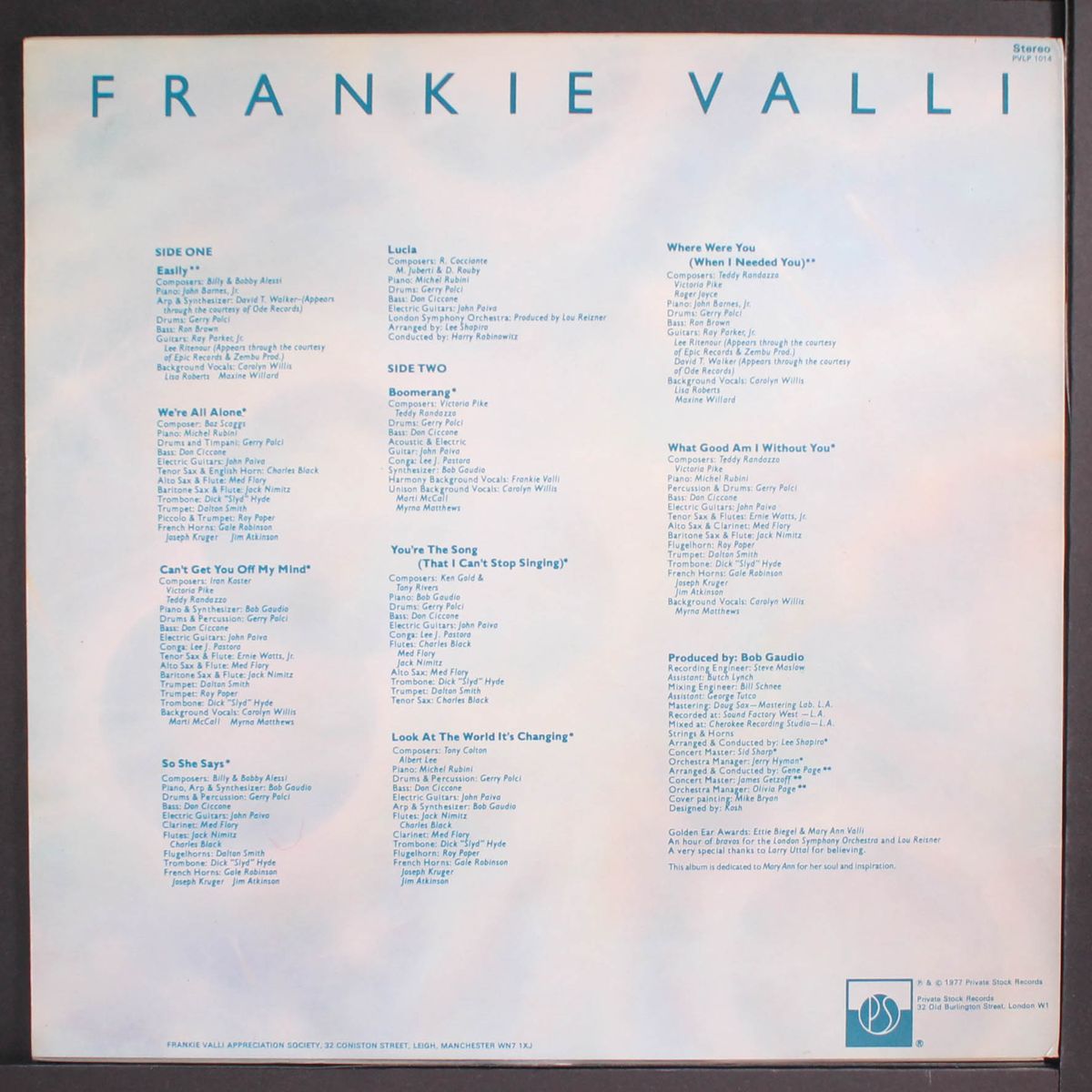 valli by FRANKIE VALLI