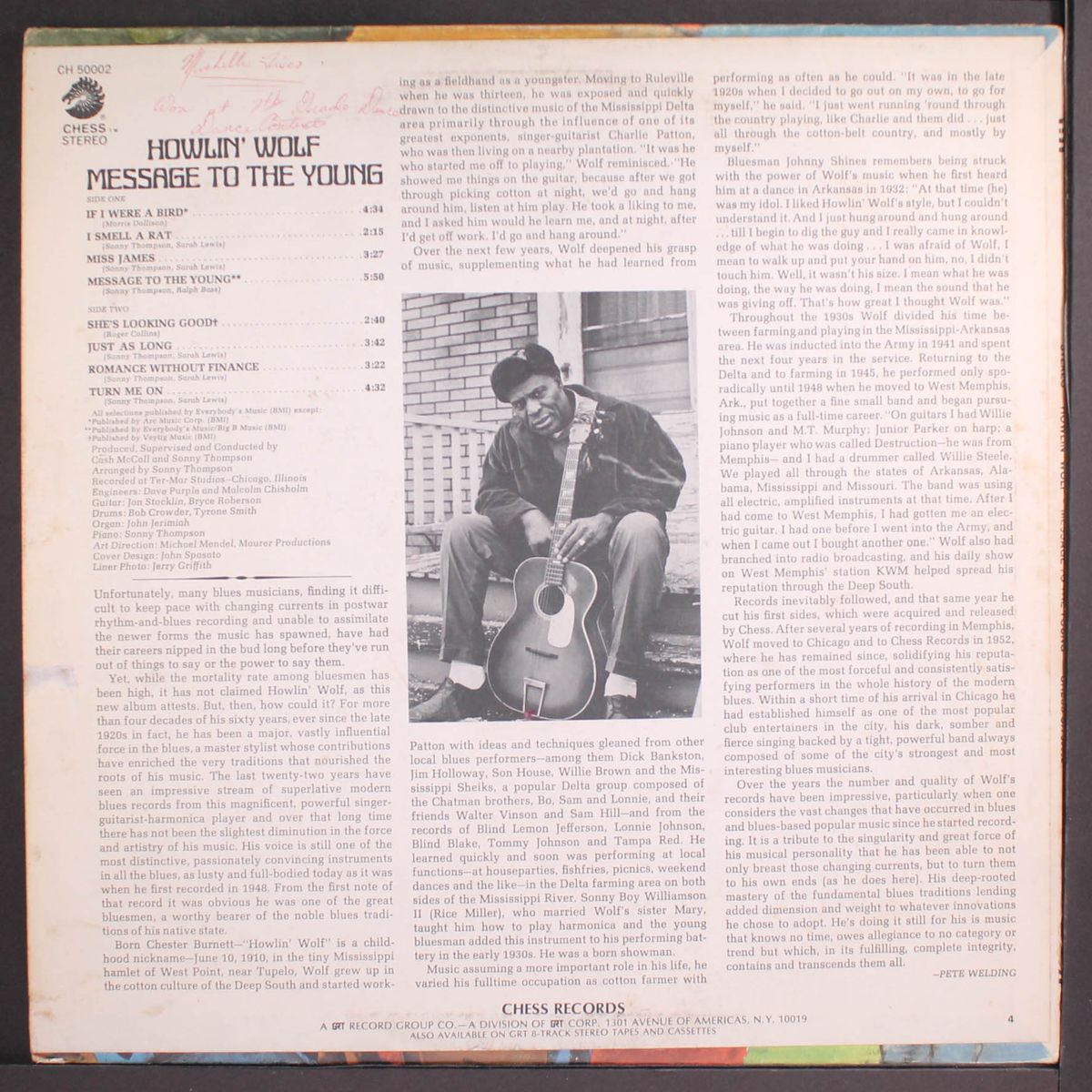 message to the young by HOWLIN' WOLF