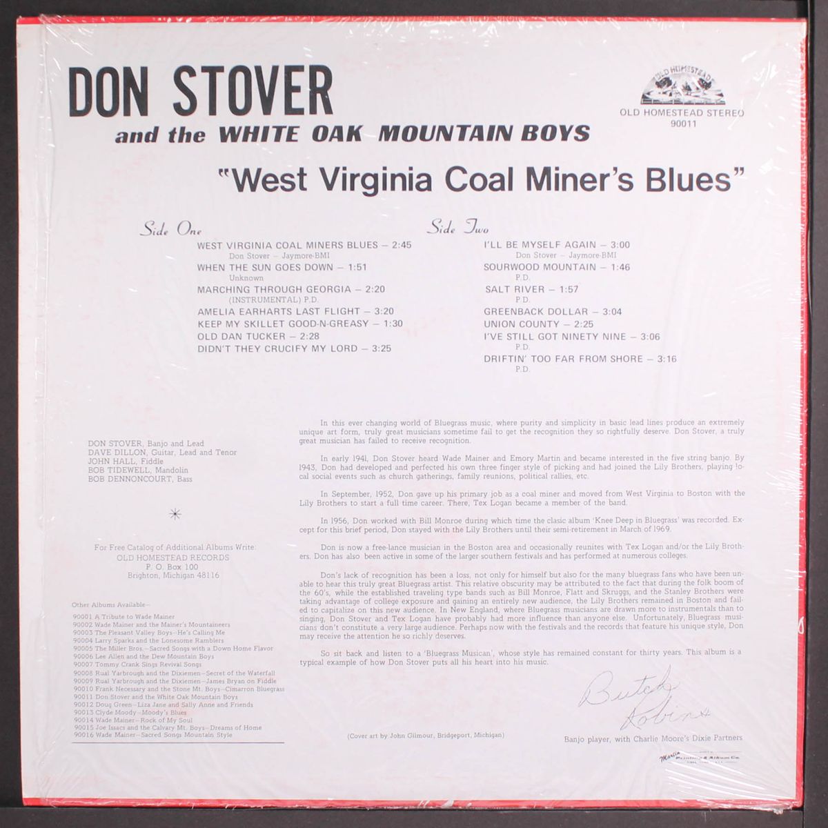 west virginia coal miner's blues by DON STOVER & WHITE OAK MOUNTAIN BOYS