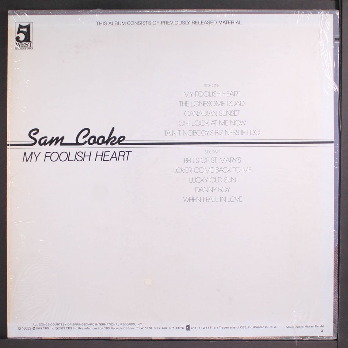 my foolish heart by SAM COOKE