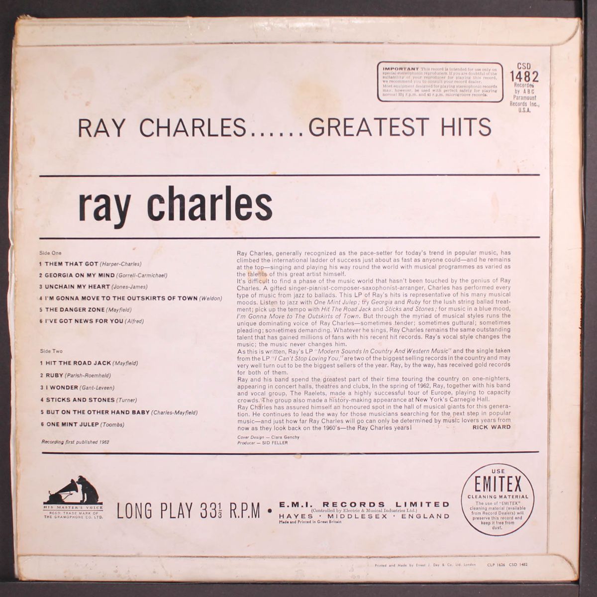 greatest hits by RAY CHARLES