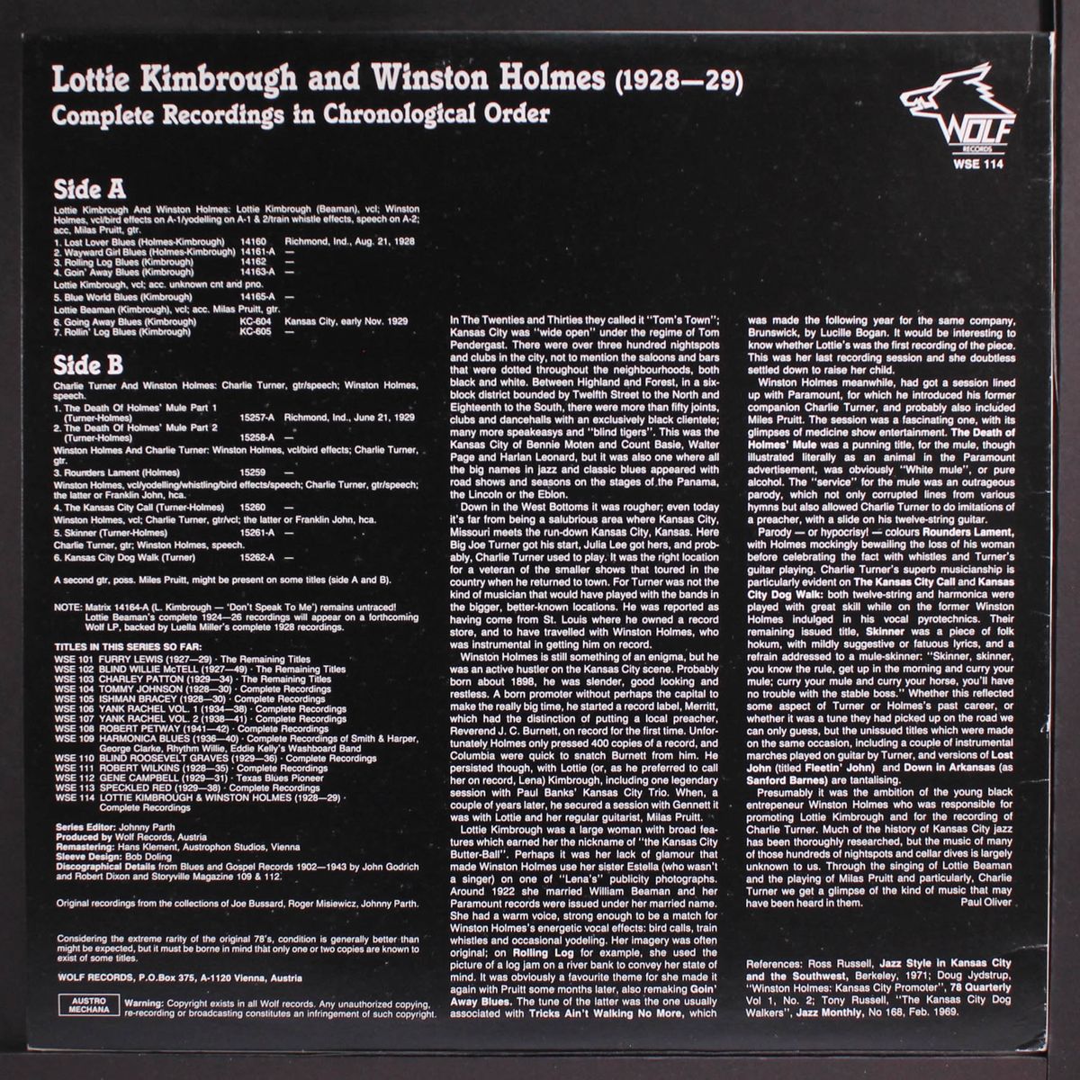 1928-29 by LOTTIE KIMBROUGH & WINSTON HOLMES