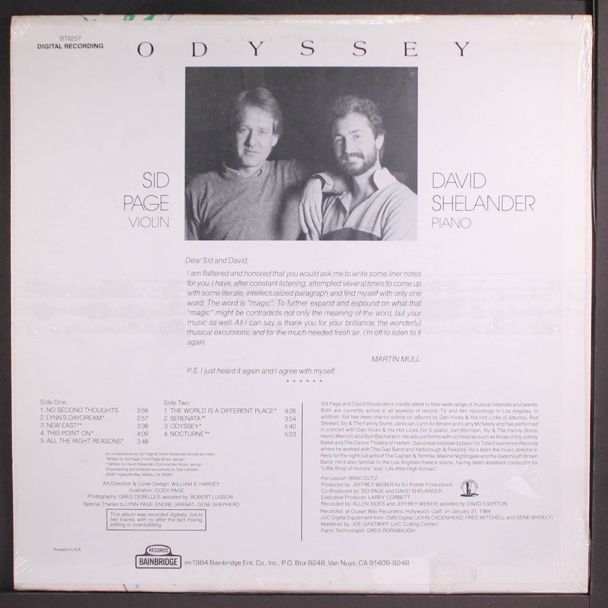 odyssey by SID PAGE / DAVID SHELANDER