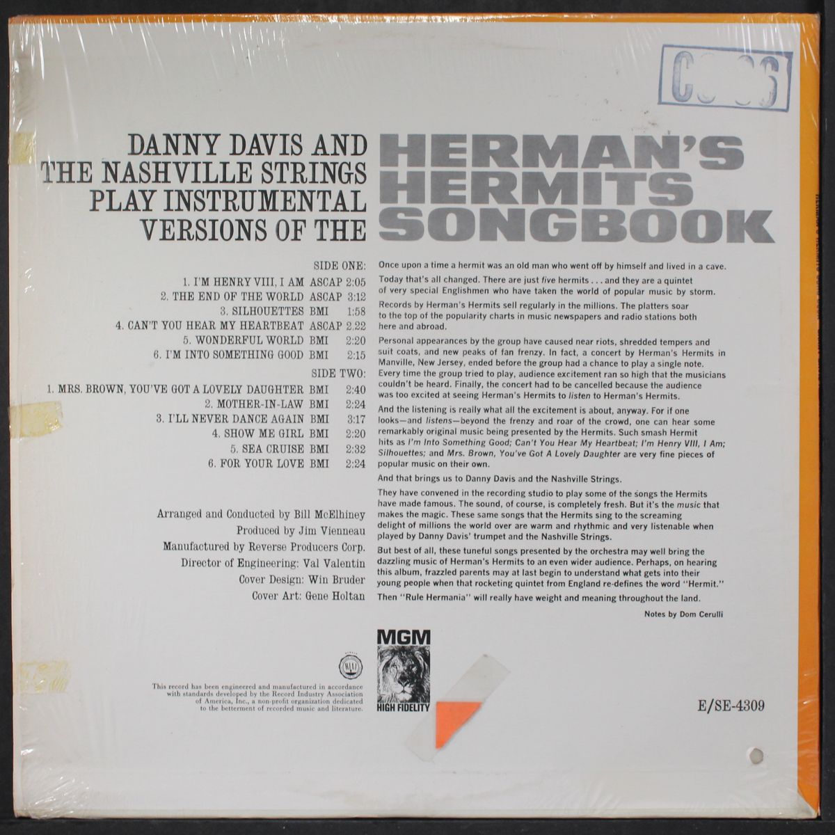 nash. strings- herman's hermits songbook by DANNY DAVIS