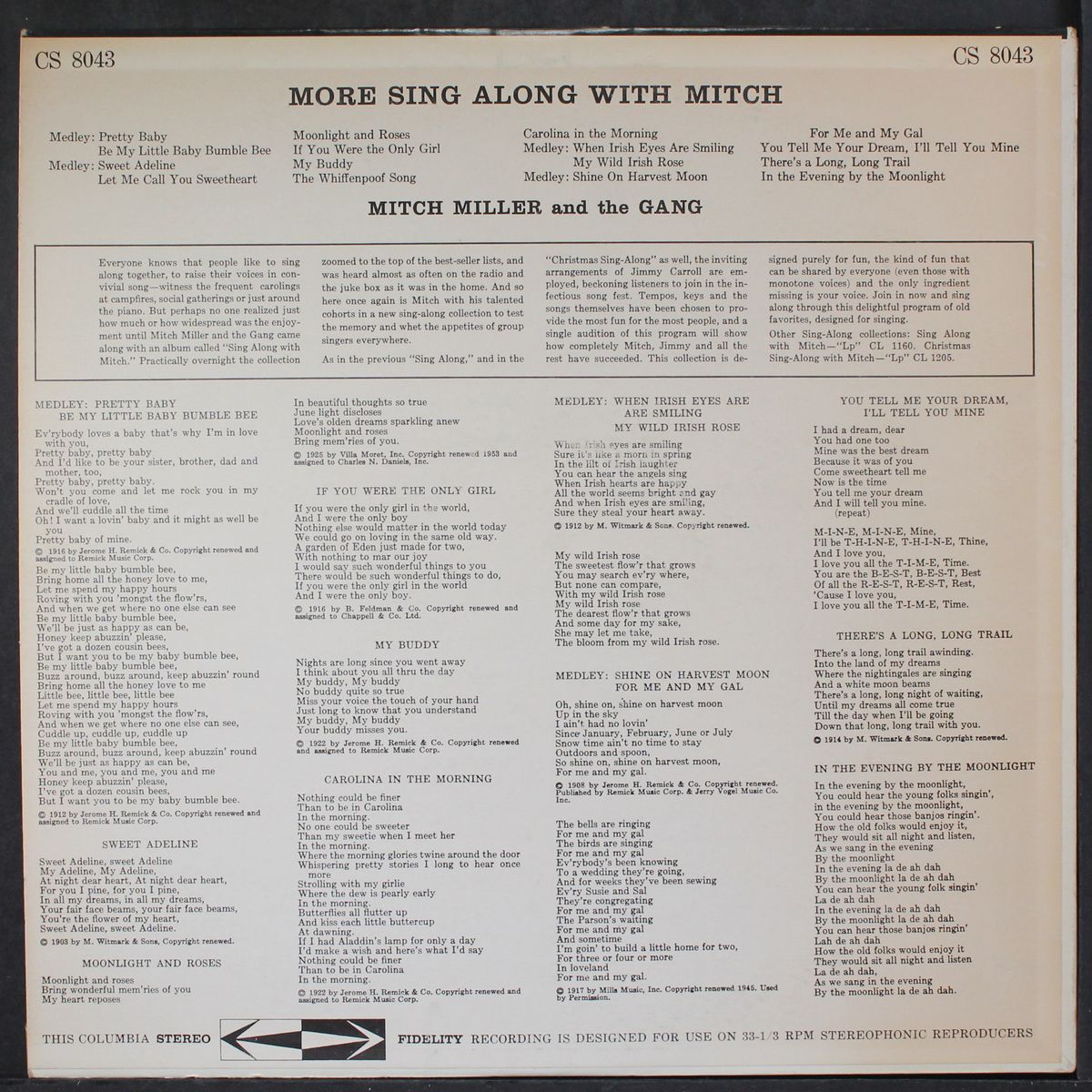 more sing along with mitch by MITCH MILLER
