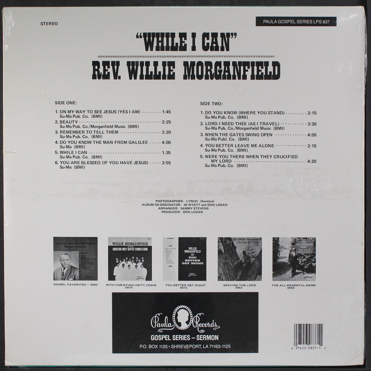 while i can by REV. WILLIE MORGANFIELD