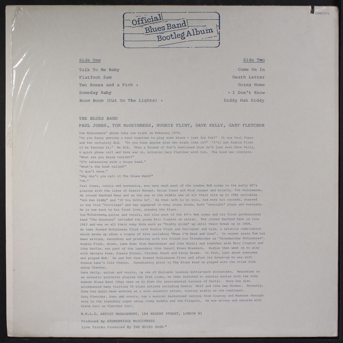 official bootleg album by BLUES BAND