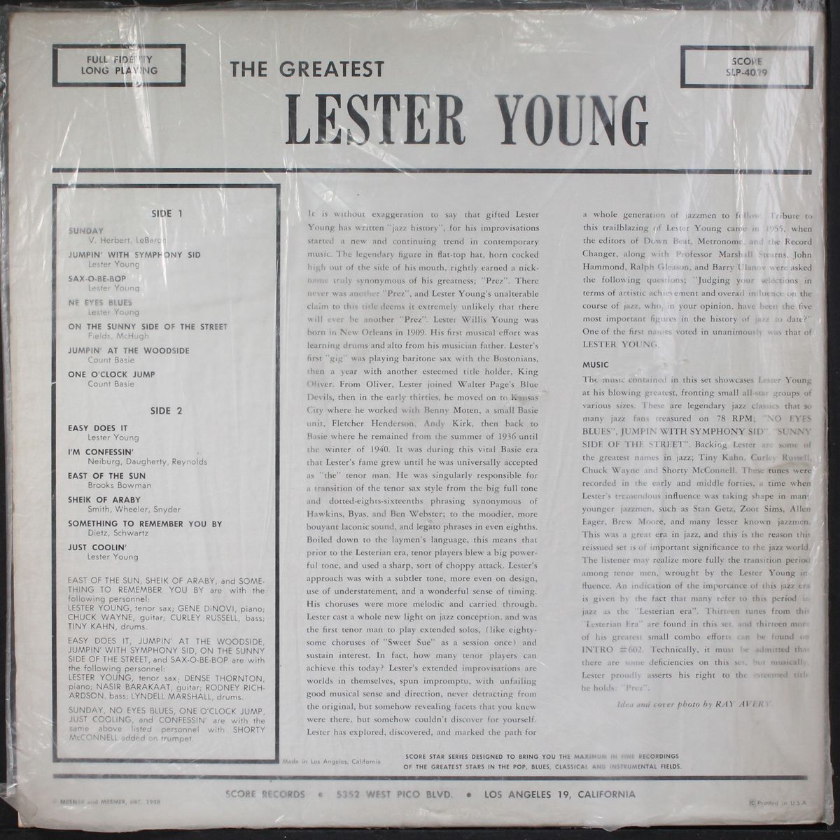 the greatest by LESTER YOUNG