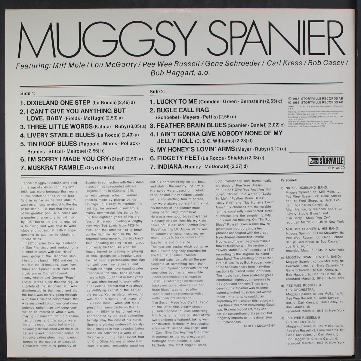muggsy spanier by MUGGSY SPANIER