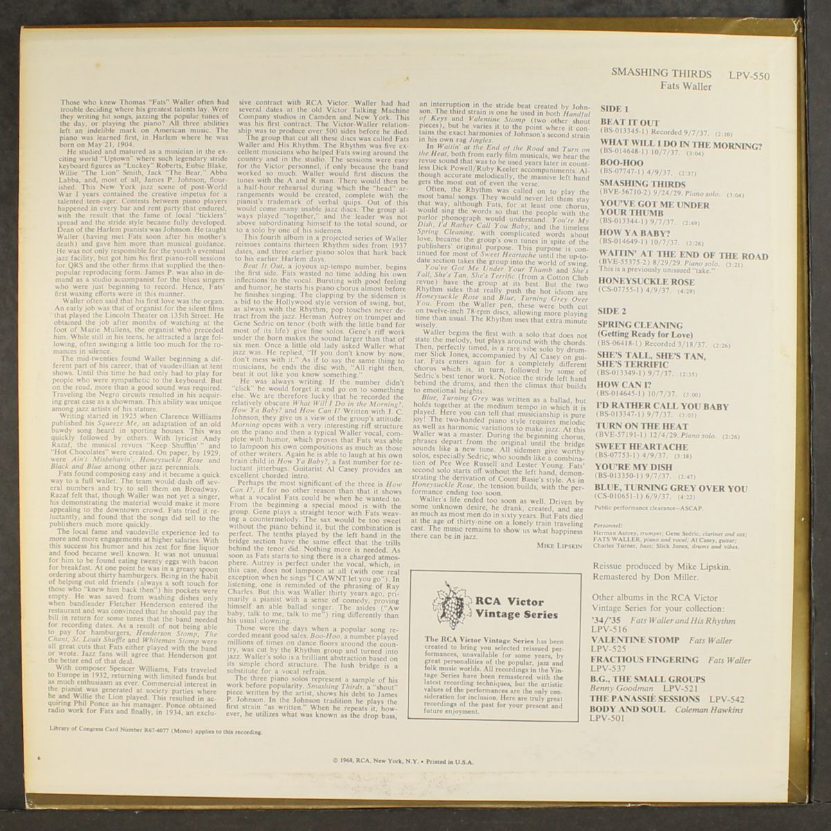 smashing thirds by FATS WALLER
