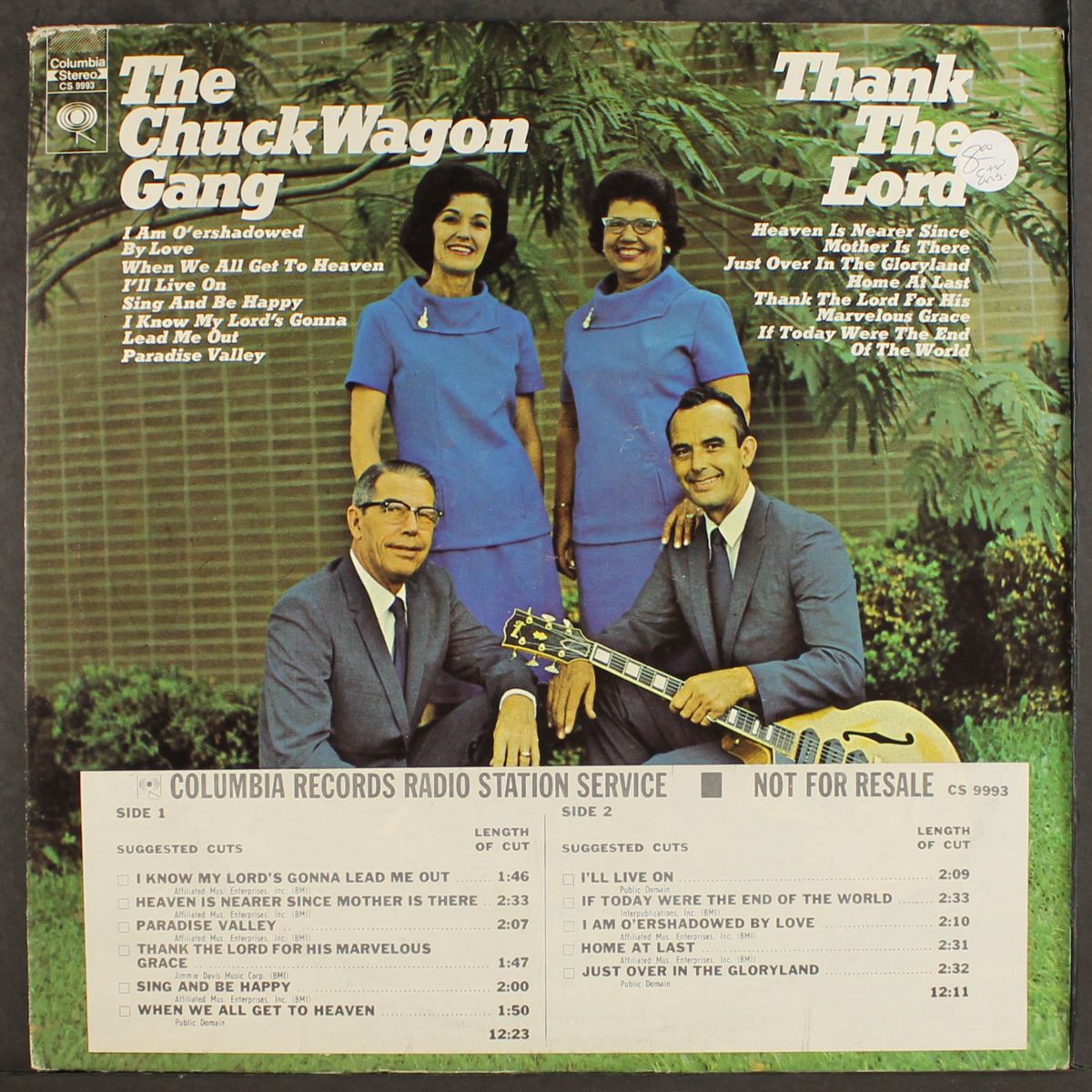 thank the lord by CHUCK WAGON GANG