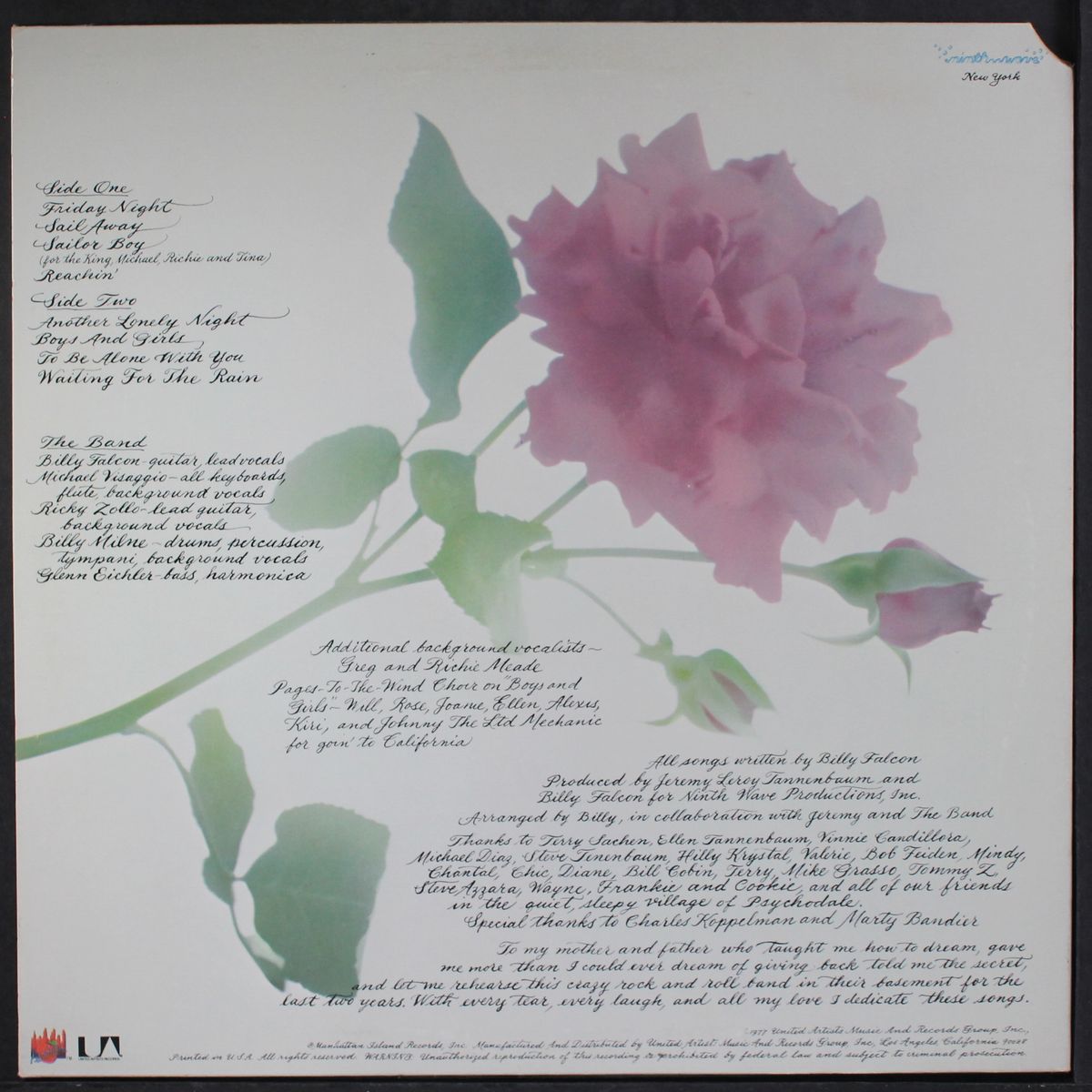 billy falcon's burning rose by BILLY FALCON'S BURNING ROSE