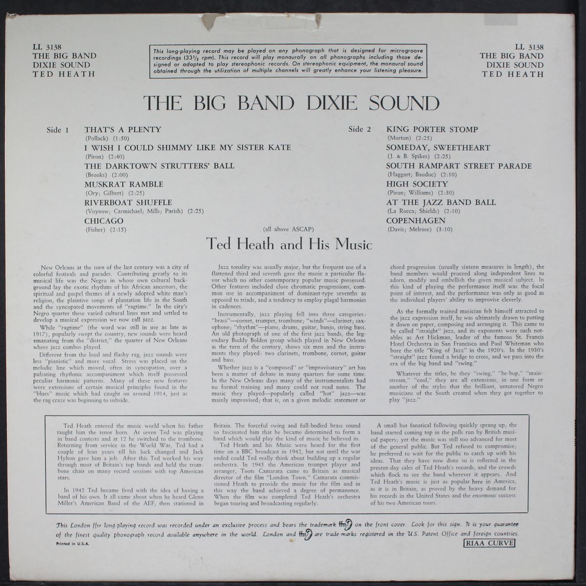the big band dixie sound by TED HEATH