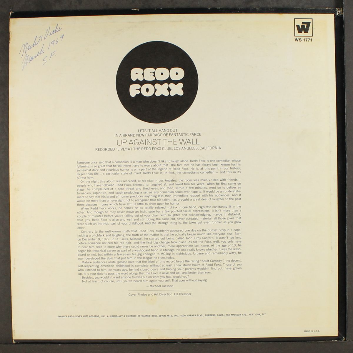 up against the wall by REDD FOXX