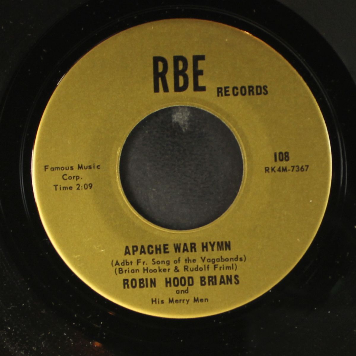 apache war hymn / together again by ROBIN HOOD BRIANS
