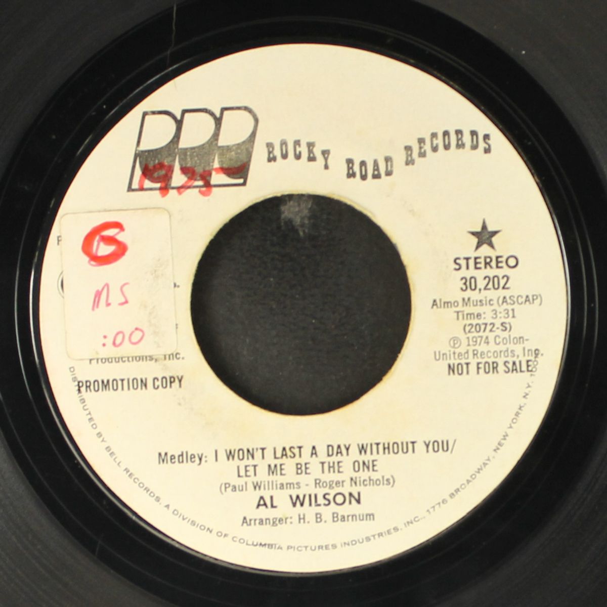 i won't last a day without you - let me be the one / mono by AL WILSON