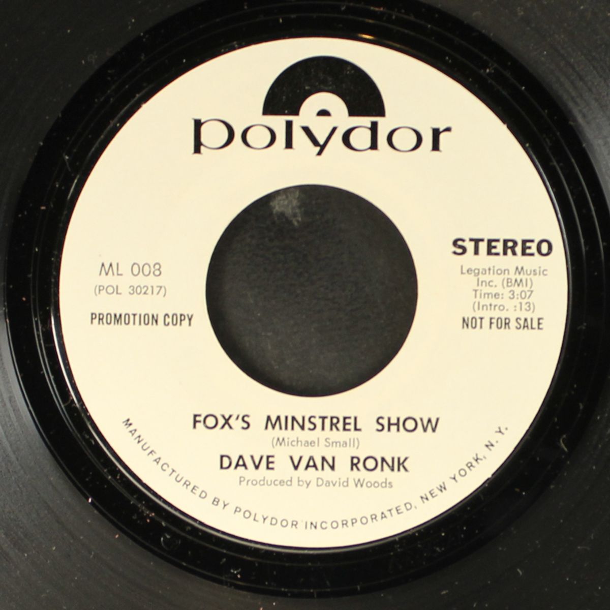 fox's minstrel show / mono by DAVE VAN RONK