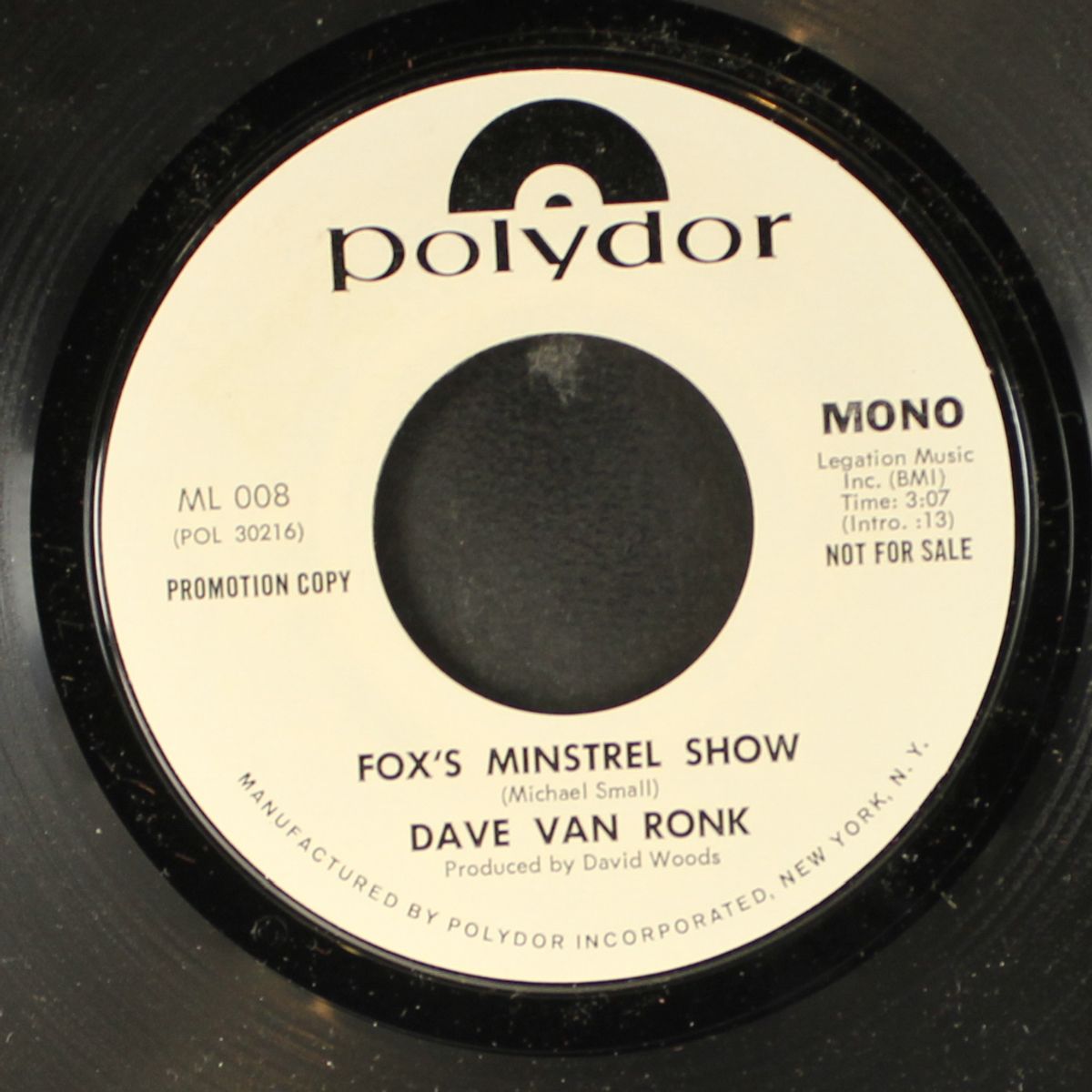 fox's minstrel show / mono by DAVE VAN RONK
