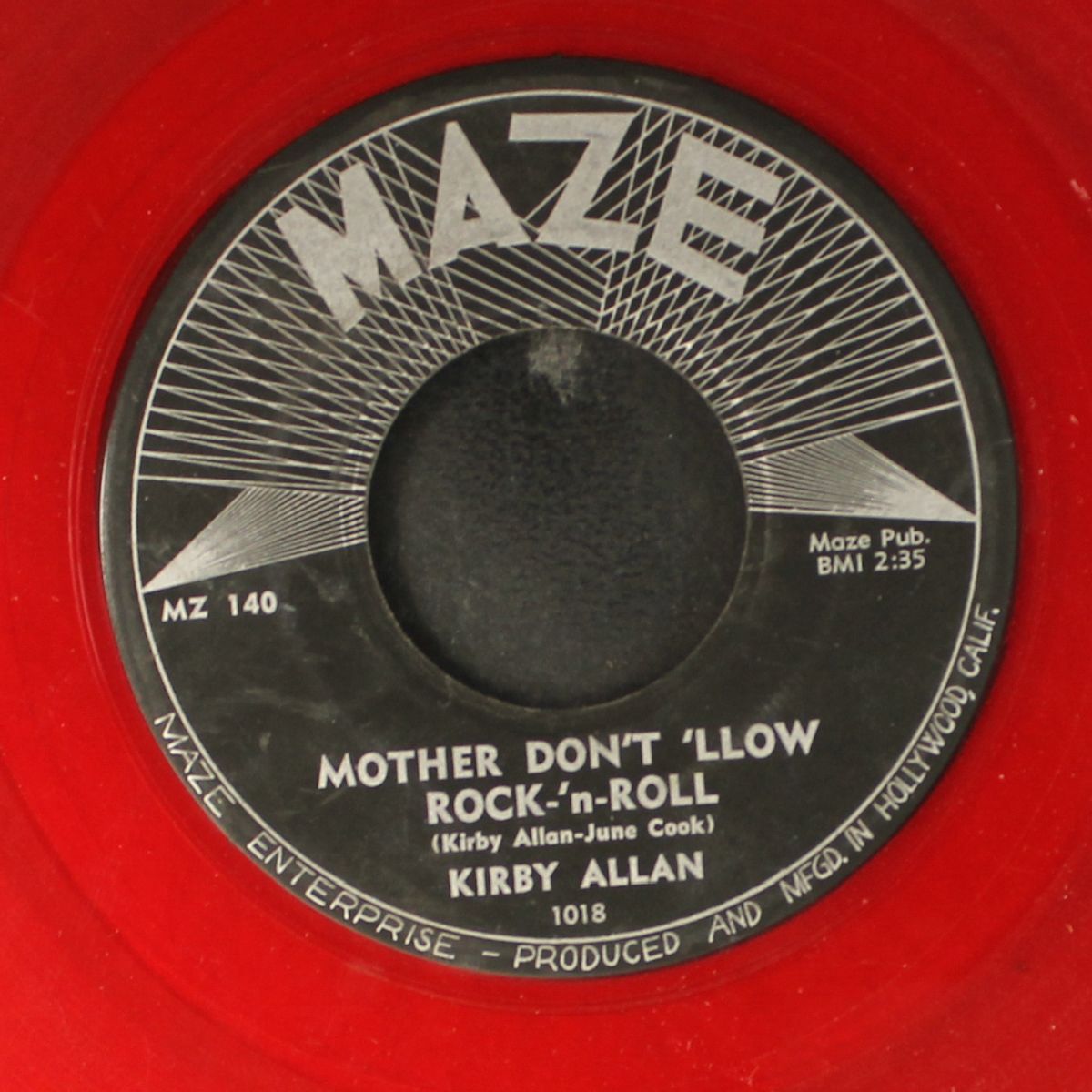 mother don't 'llow rock-'n-roll by KIRBY ALLAN