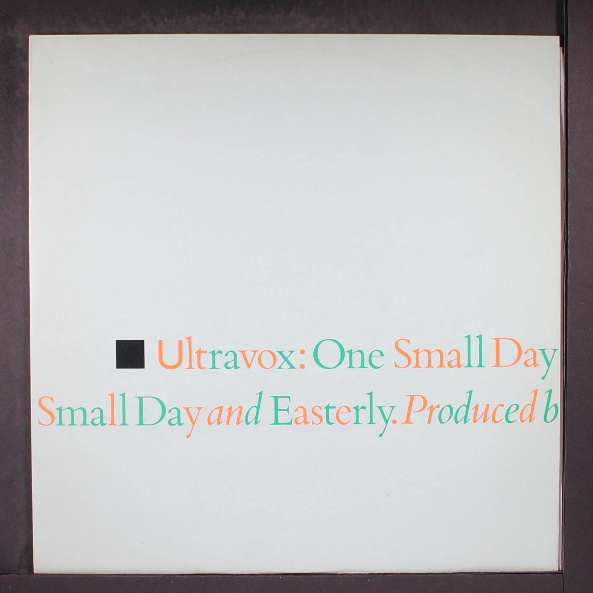 one small day / easterly by ULTRAVOX