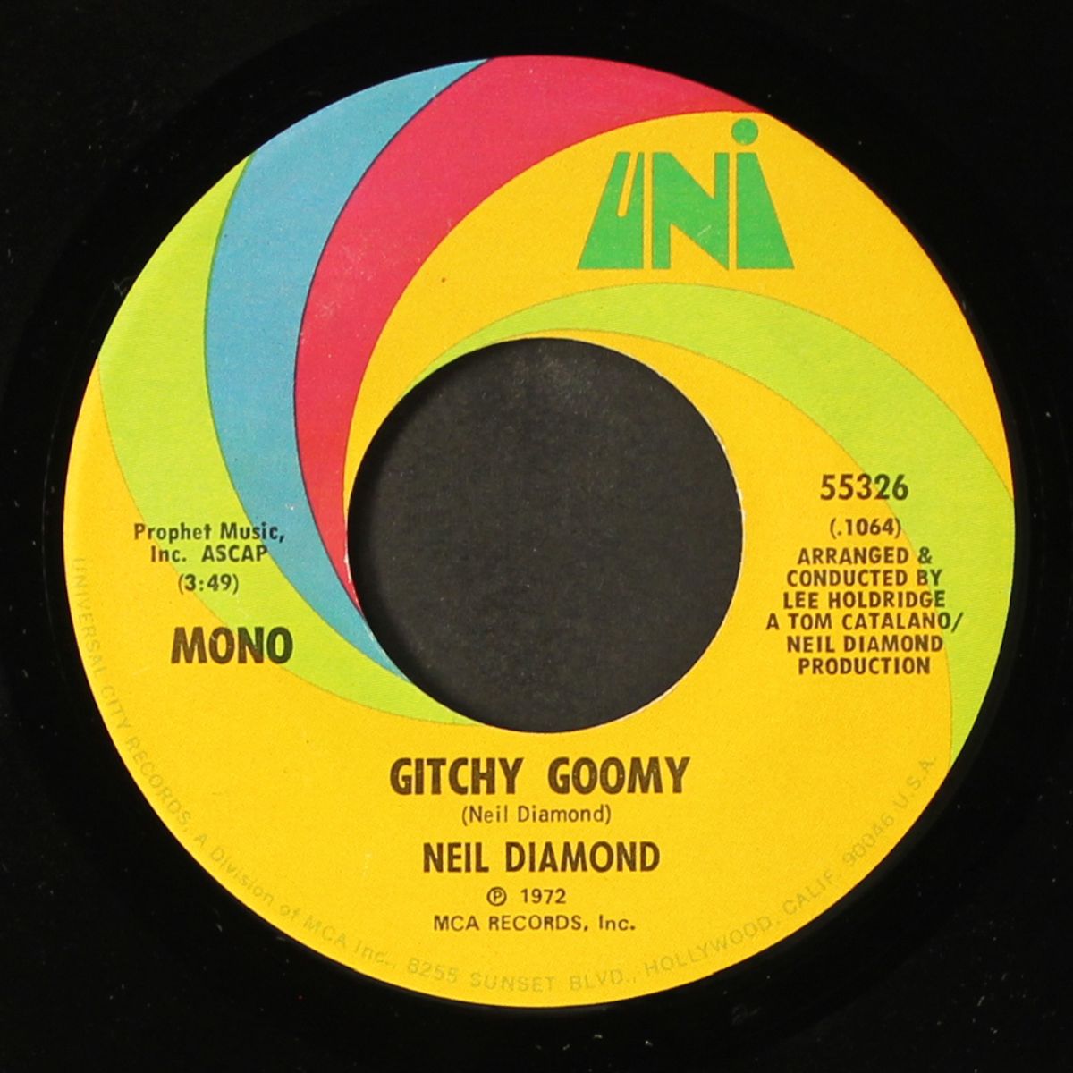 song sung blue / gitchy goomy by NEIL DIAMOND
