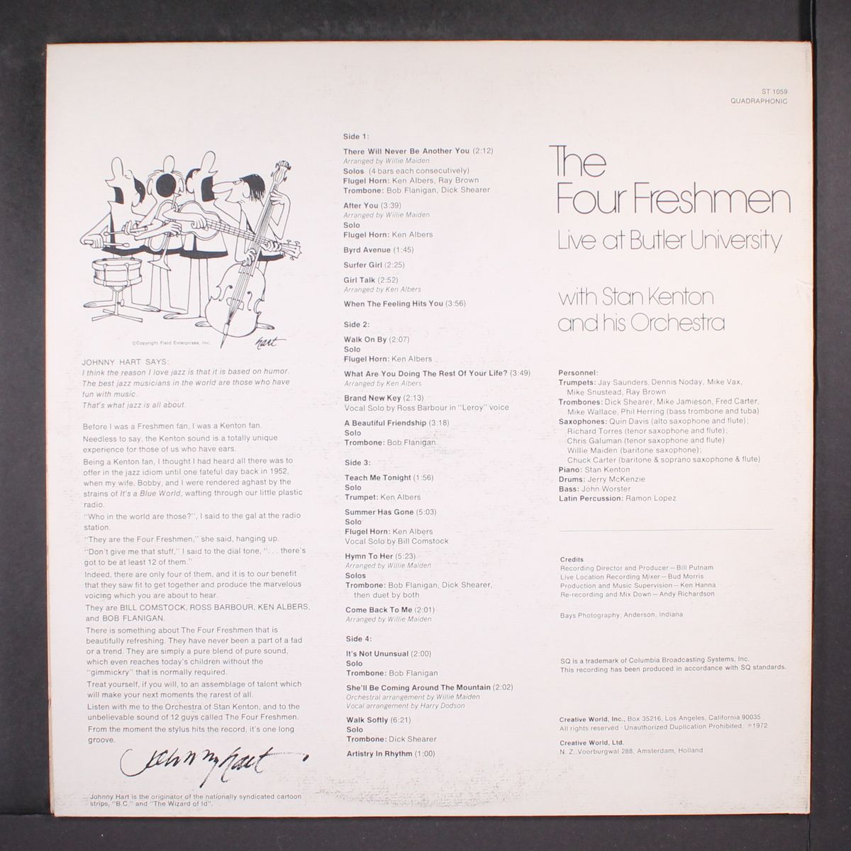 live at butler university by FOUR FRESHMEN