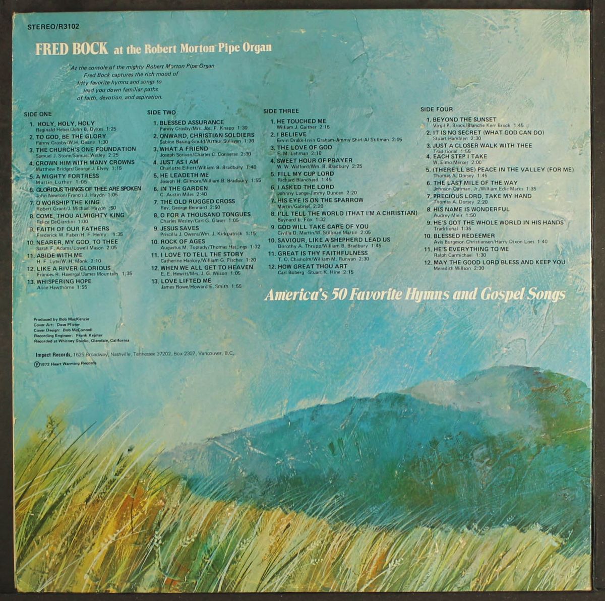 50 favorite hymns & gospel songs by FRED BOCK