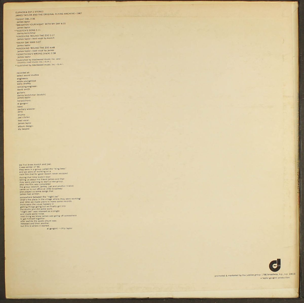 1967 by JAMES TAYLOR & FLYING MACHINE