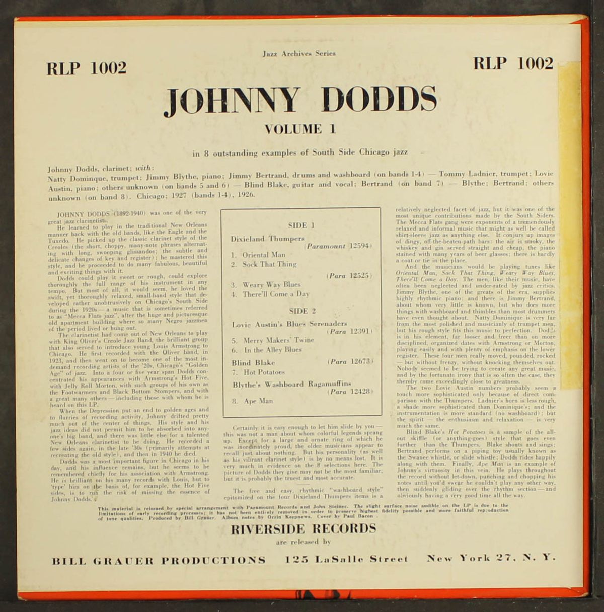 vol. 1 by JOHNNY DODDS