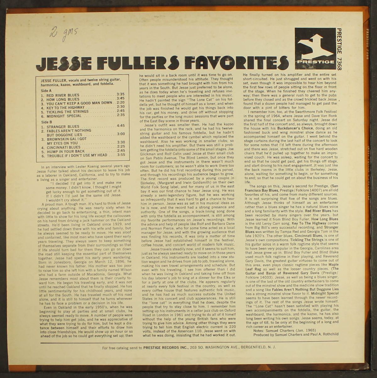 jesse fuller's favorites by JESSE FULLER