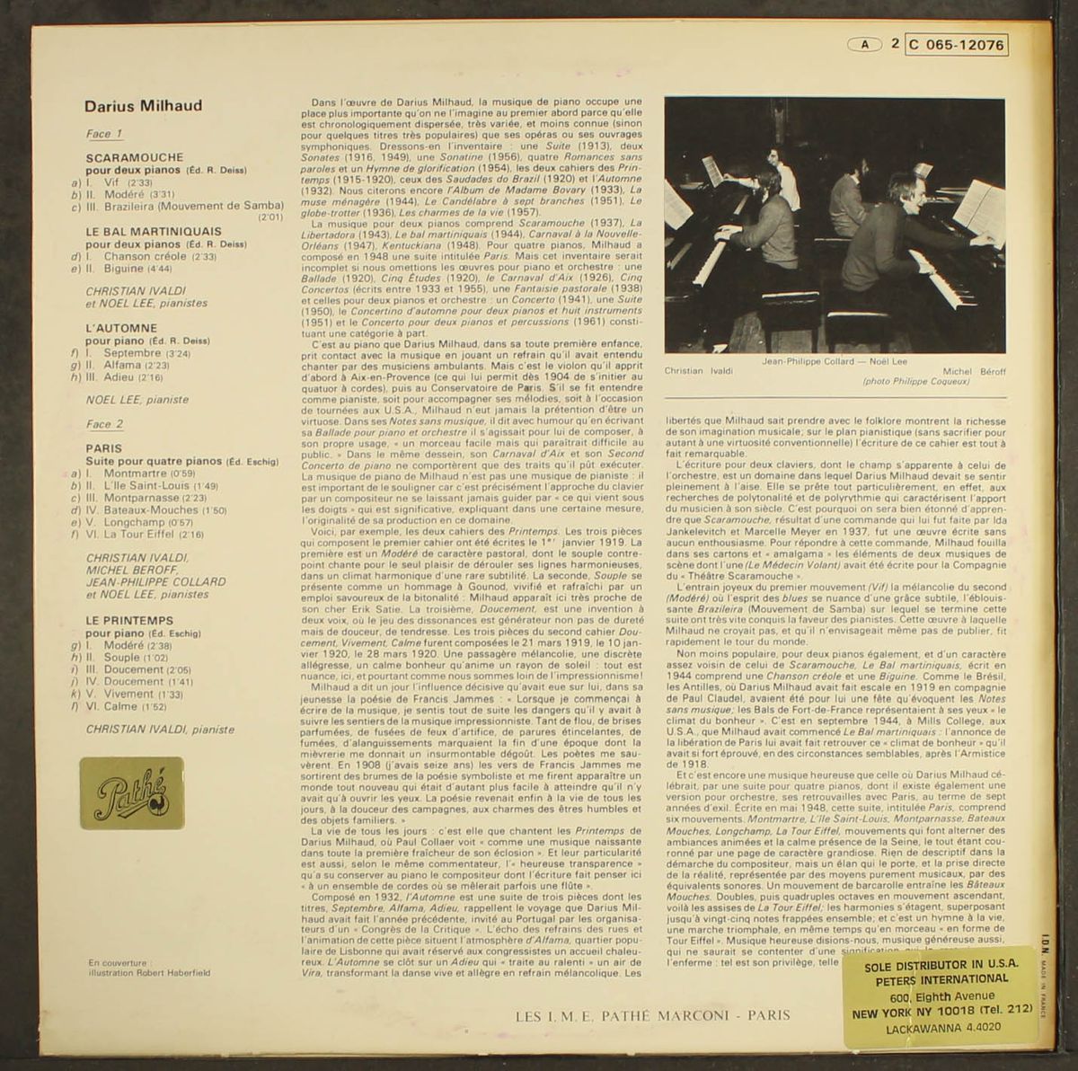 pieces pour un, deux et quatre pianos by DARIUS MILHAUD