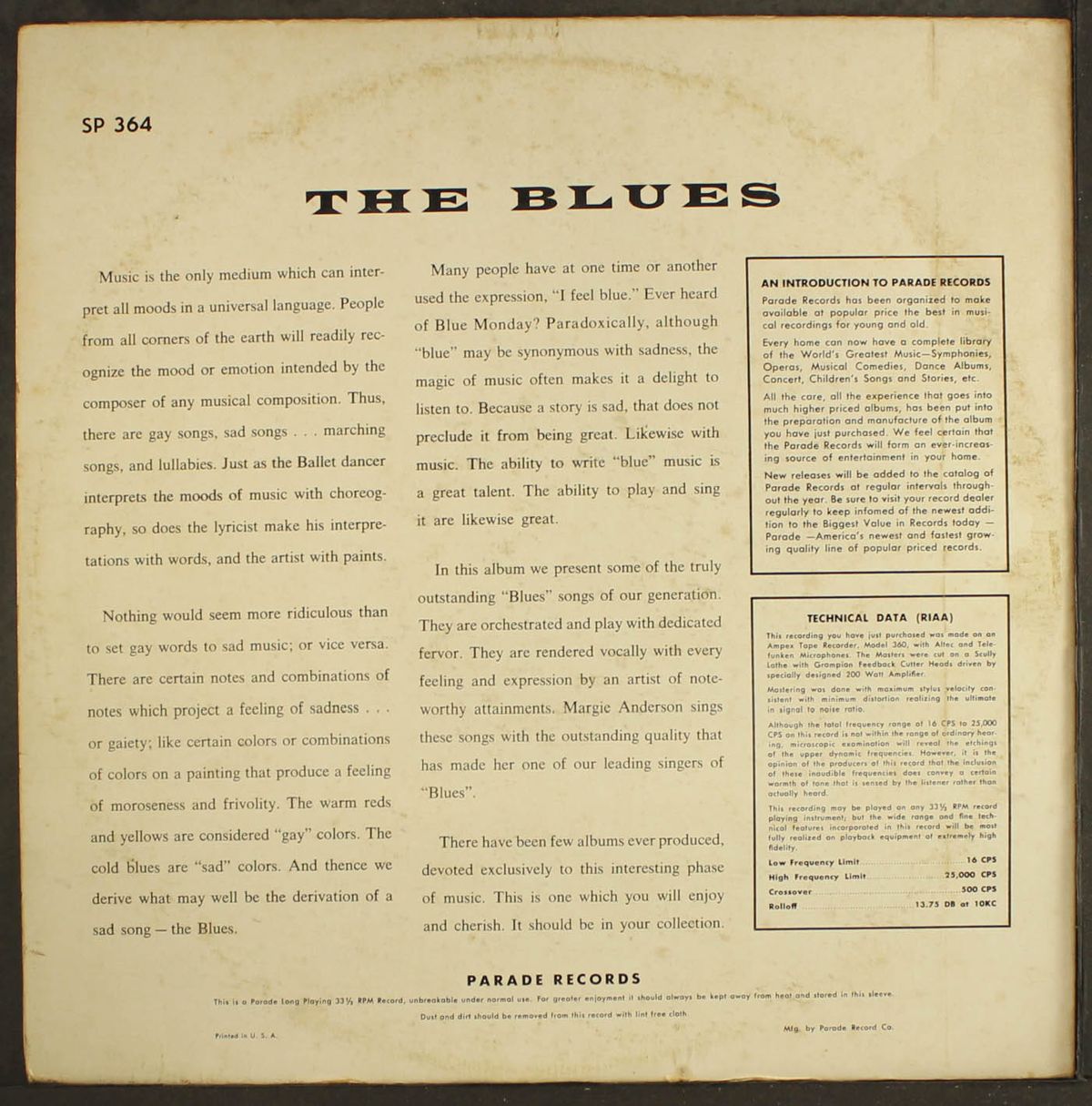 the blues by MARGIE ANDERSON
